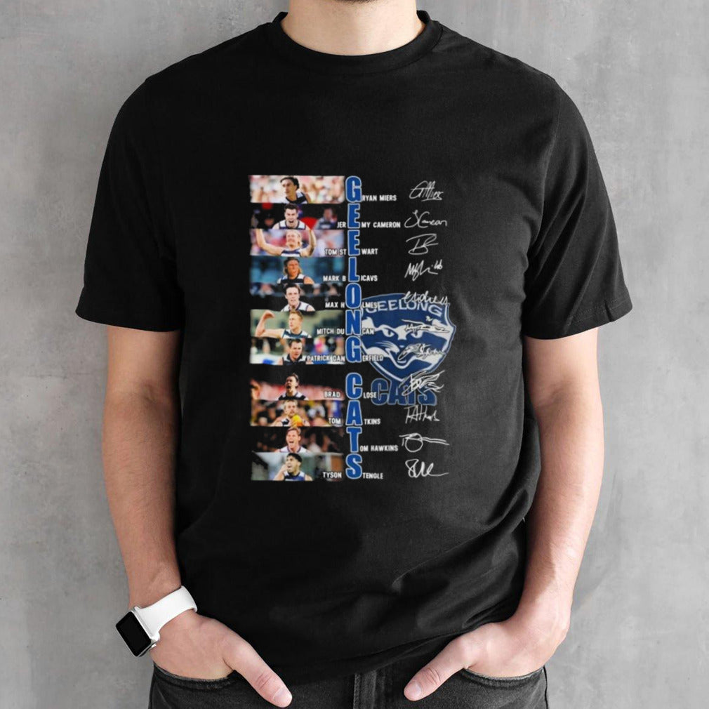 Geelong Cats Teams Players 2024 Signatures Shirt