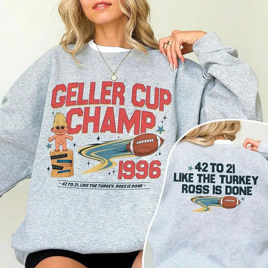 Geller Bowl Friendsgiving Shirt, Friends Thanksgiving Sweatshirt, Geller Cup The One With The Football Shirt, Funny Thanksgiving Sweatshirt, Geller Cup Shirt