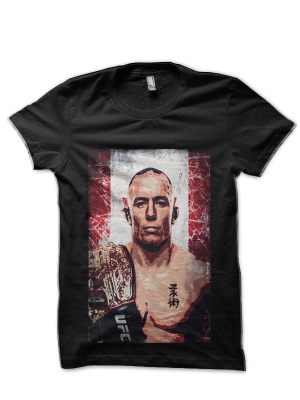 Georges St. Pierre Black T-Shirt Style005