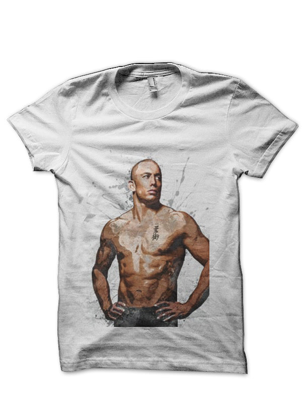 Georges St. Pierre White T-Shirt Style002