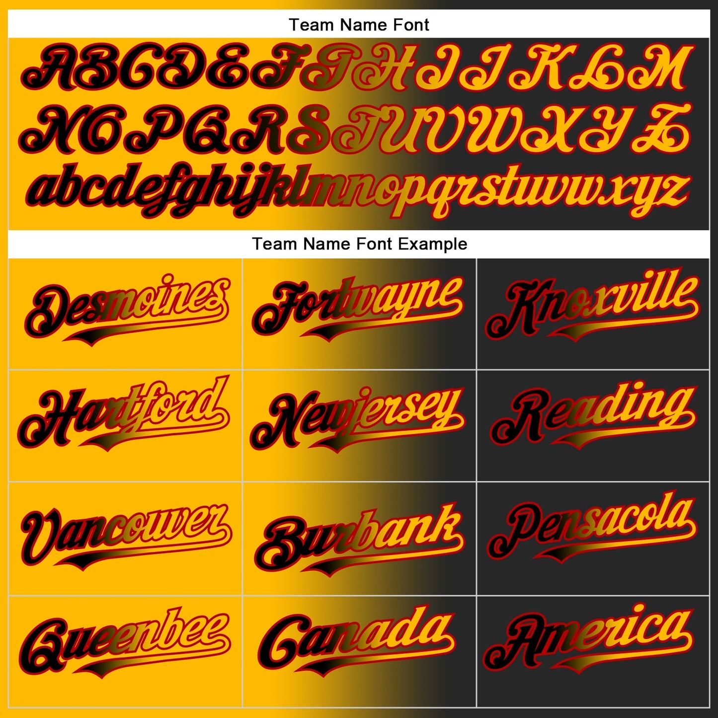 Custom Black Gold-Red Authentic Gradient Fashion Baseball Jersey