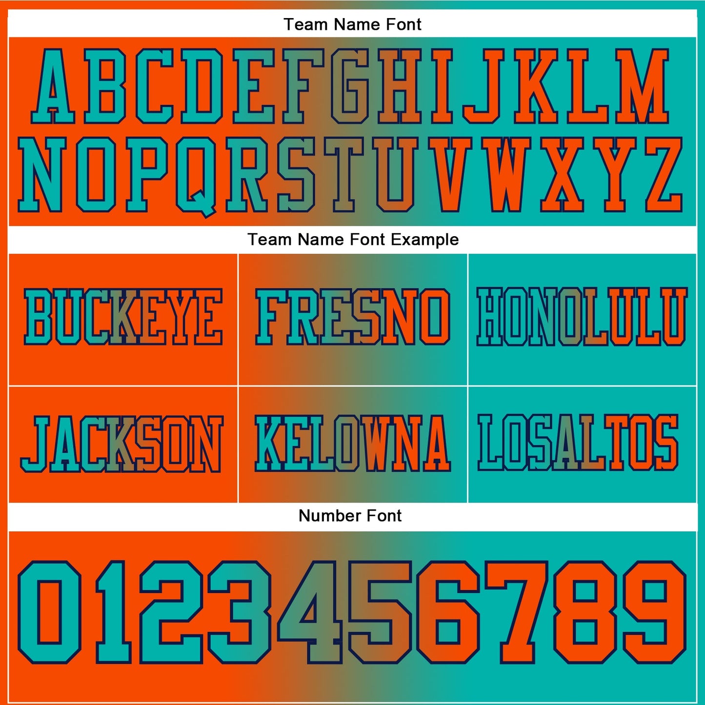 Custom Aqua Orange-Navy Authentic Gradient Fashion Football Jersey