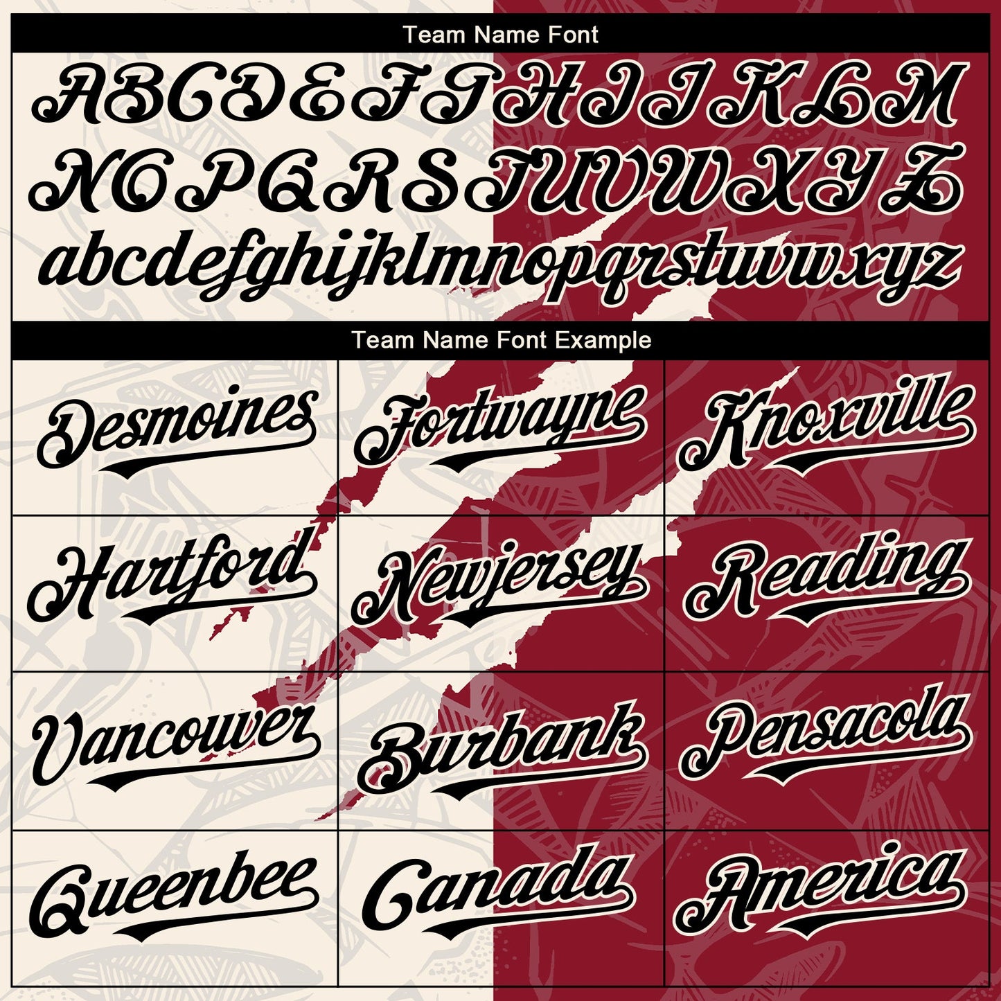 Custom Graffiti Pattern Black Crimson-Cream 3D Scratch Authentic Baseball Jersey