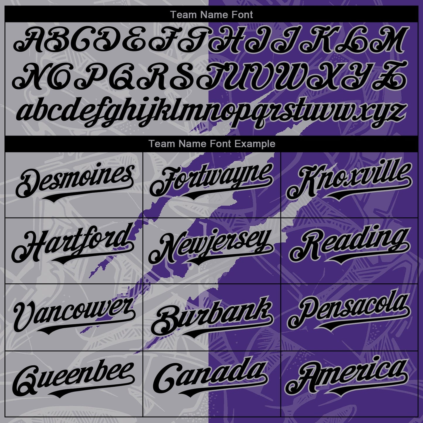 Custom Graffiti Pattern Black Purple-Gray 3D Scratch Authentic Baseball Jersey