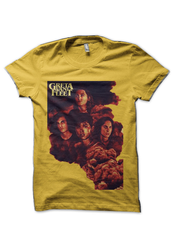 Greta Van Fleet Yellow T-Shirt Style001