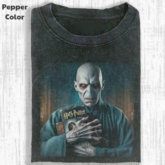 Harry Potter Vintage Graphic Tee, Voldemort Book T-Shirt, Movies Tee, Unisex Meme Cringe Funny Dumb Shirt, Menswear Womenswear Streetwear Cotton Comfort