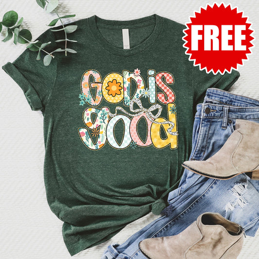 God is Good Tee - Heather Forest - 0