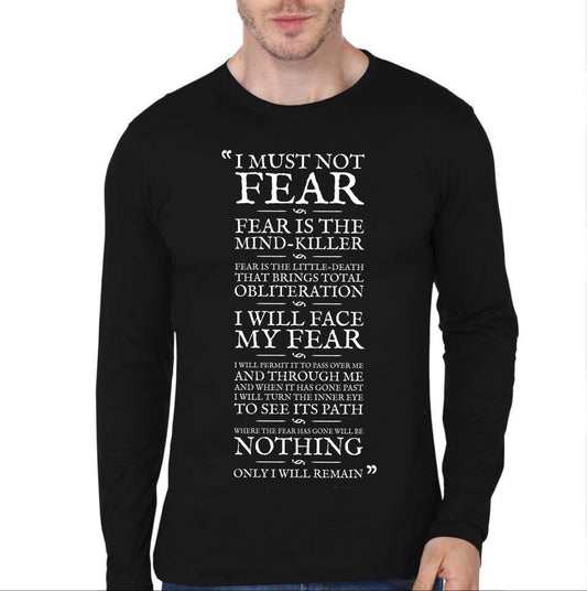 I Must Not Fear Fear Is The Mind Killer Full Sleeve T-Shirt