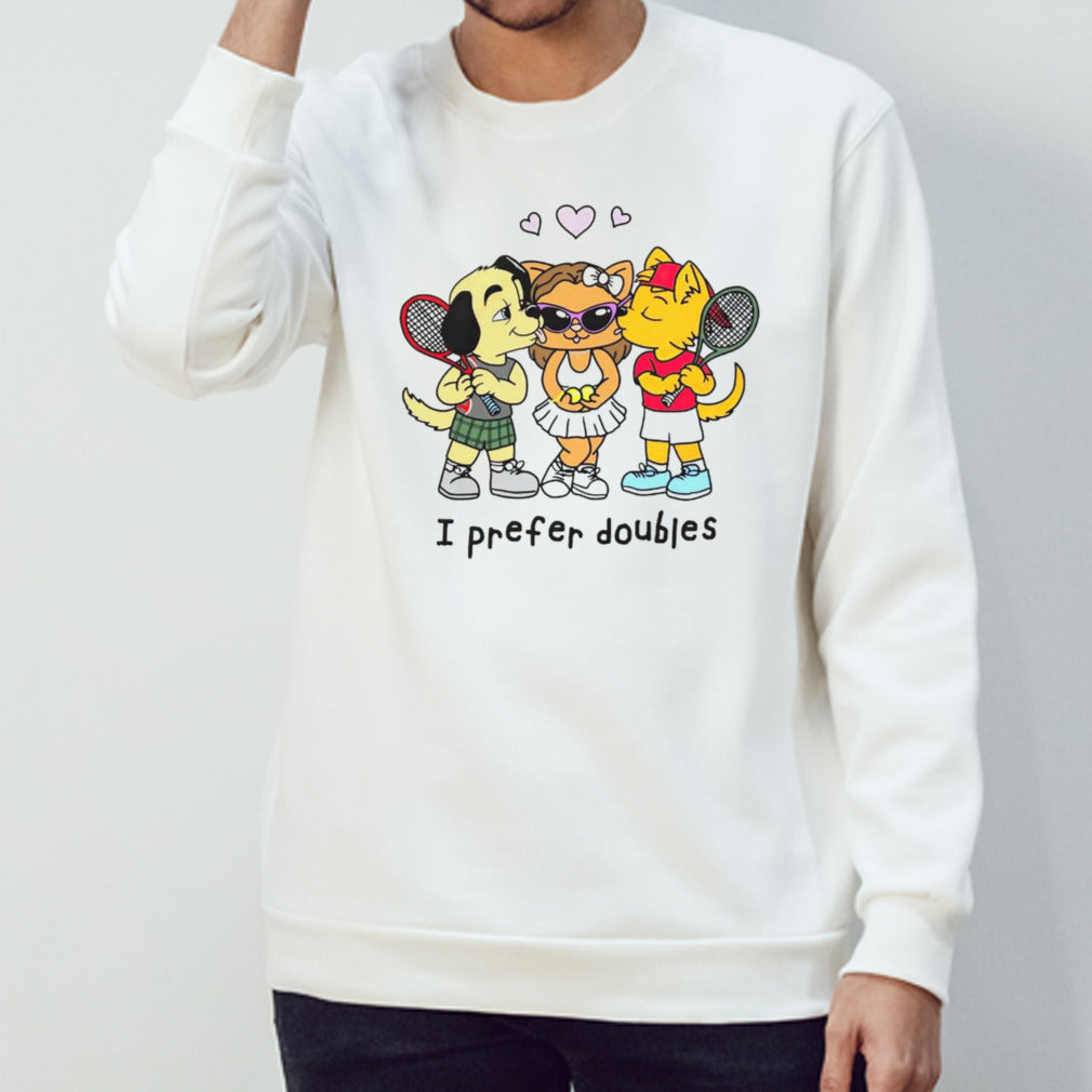 I prefer doubles cartoon shirt