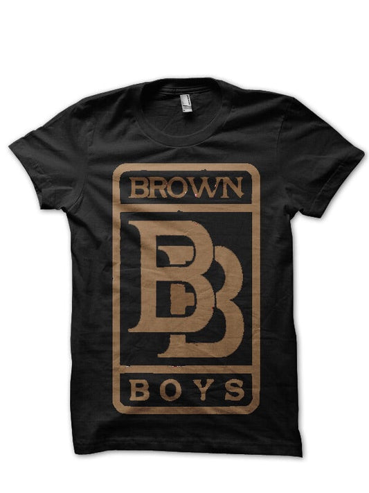 Brown Boys Black Tee