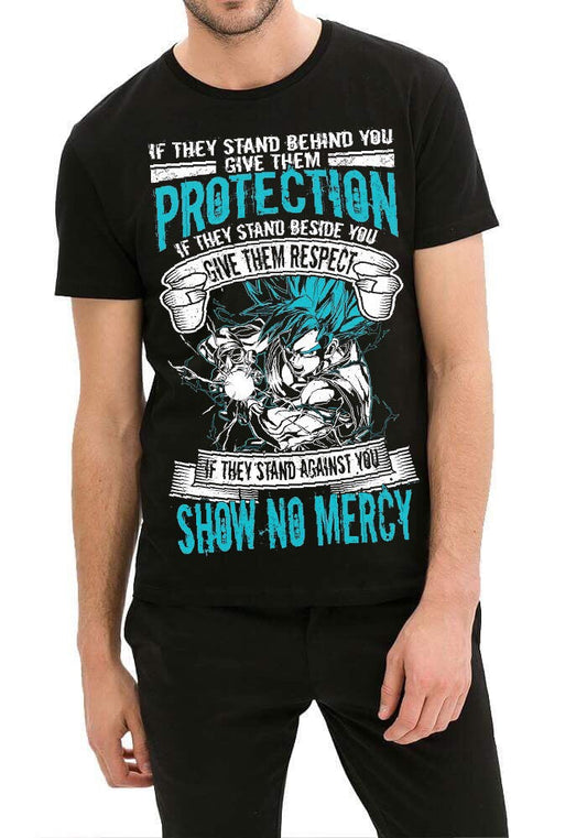 If They Stand Behind You Give Them Protection Black T-Shirt