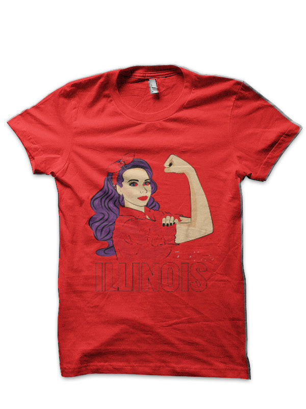 Illinois Teacher Red For Ed I Teach Illinois State T-Shirt