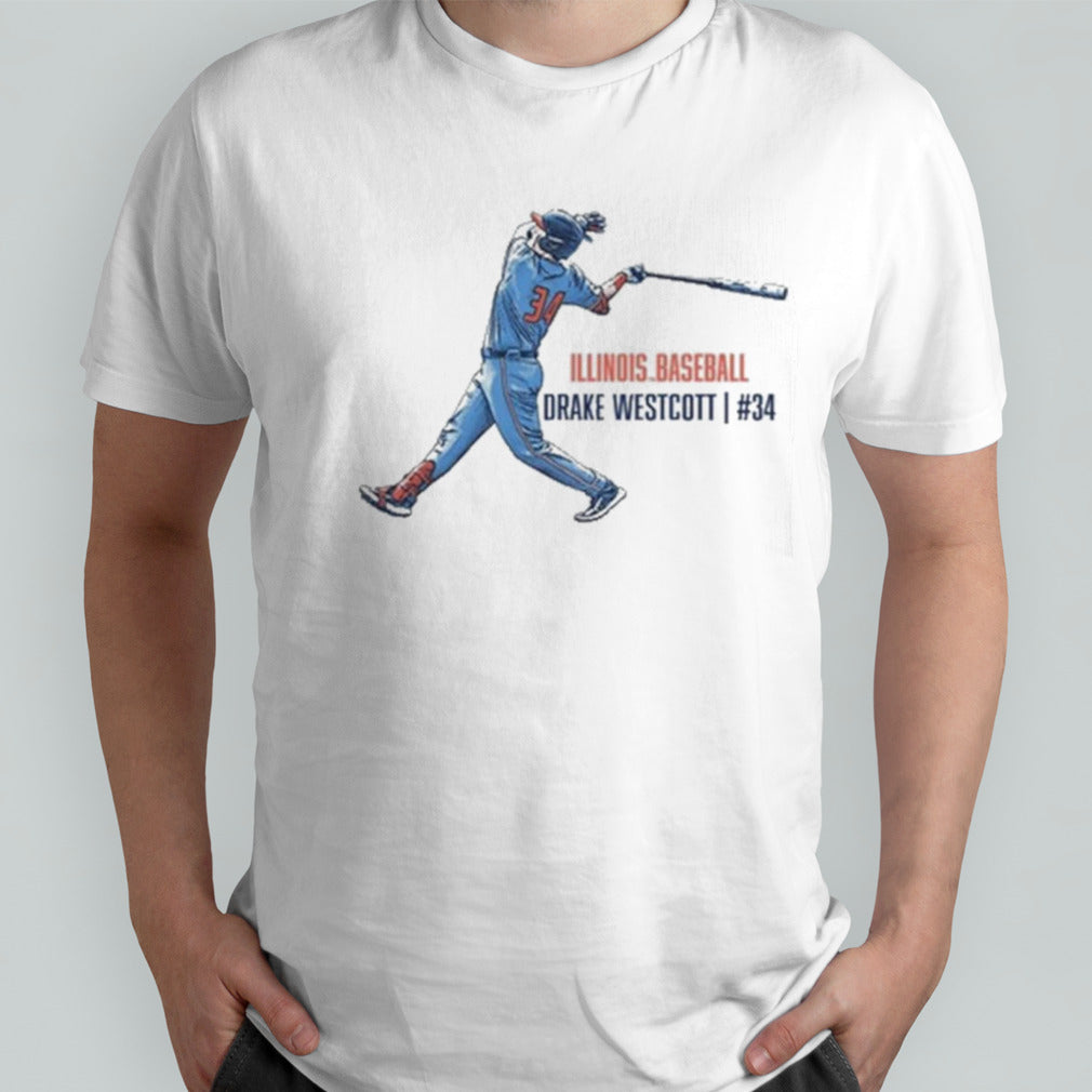 Illinois Baseball Drake Westcott 34 shirt
