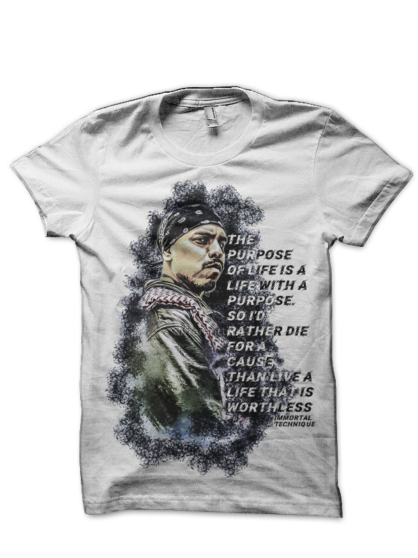 Immortal Technique White T-Shirt Style004