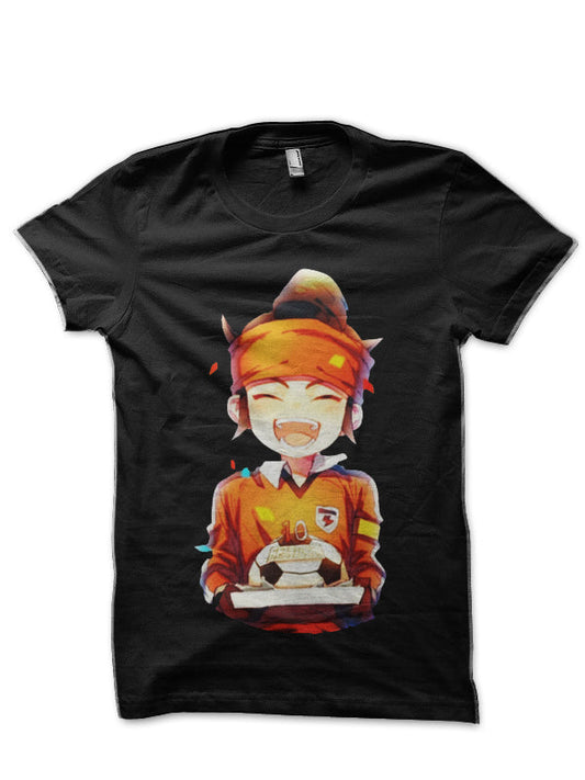 Inazuma Eleven Black T-Shirt Style006