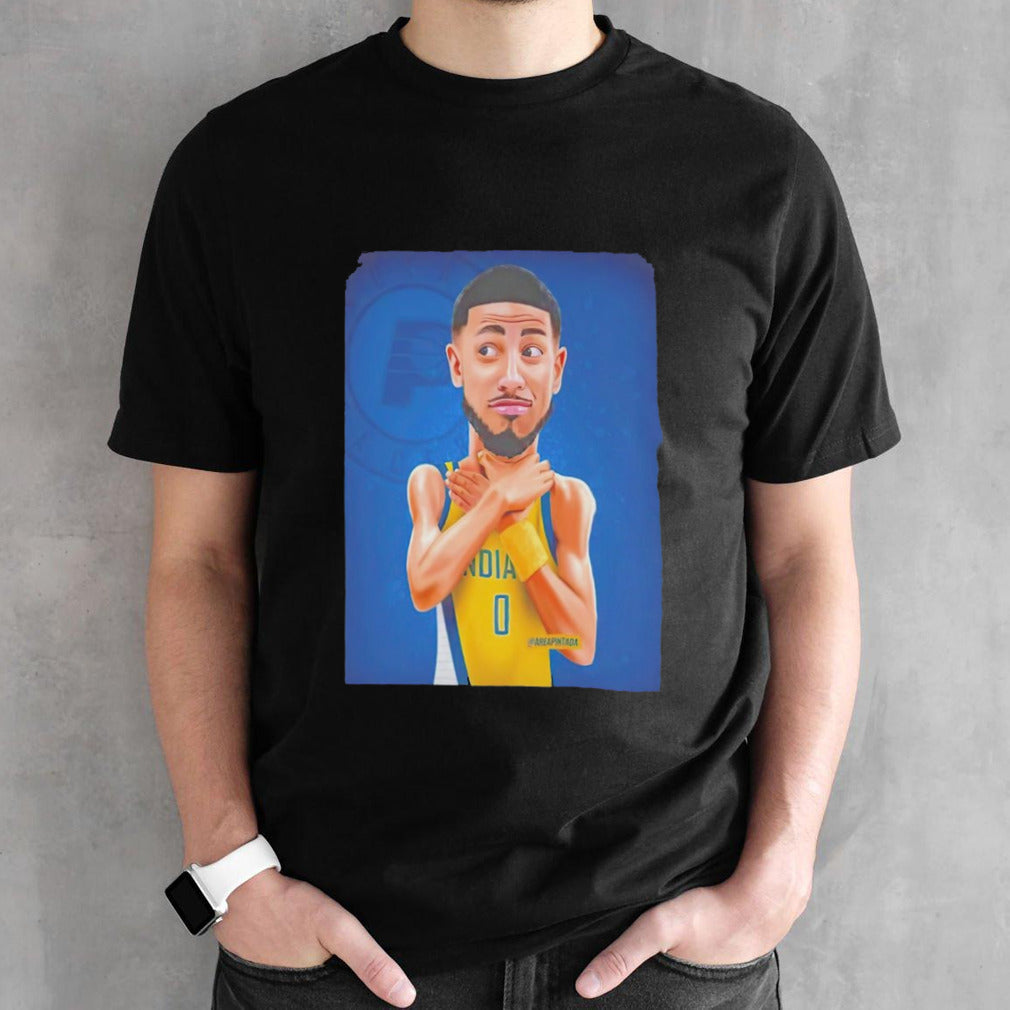 Indiana Pacers Tyrese Haliburton cartoon shirt