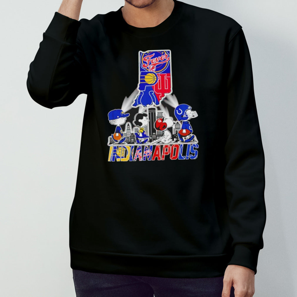 Indianapolis Colts Snoopy Indiana Pacers Fever Hoosiers Peanuts walking shirt
