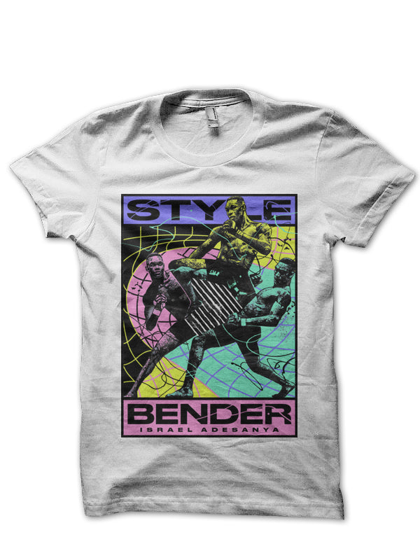 Israel Adesanya White Half Sleeve T-Shirt