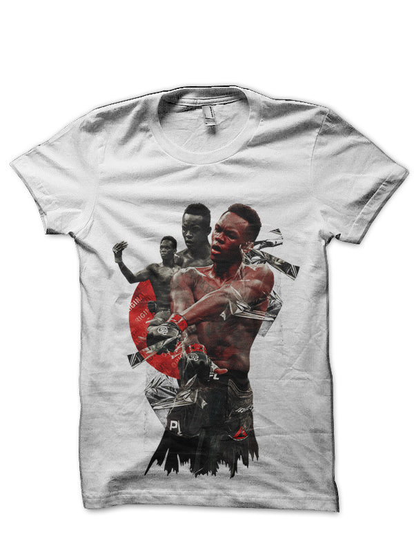 Israel Adesanya White T-Shirt Style001