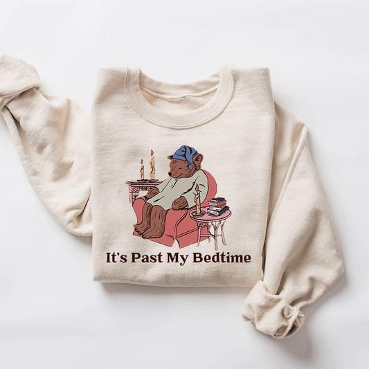 It's Past My Bedtime Shirt, Funny Sleppy Bear Sweater, Funny Bear Meme  Hoodie and Sweater; T-shirt Cotton Menswear