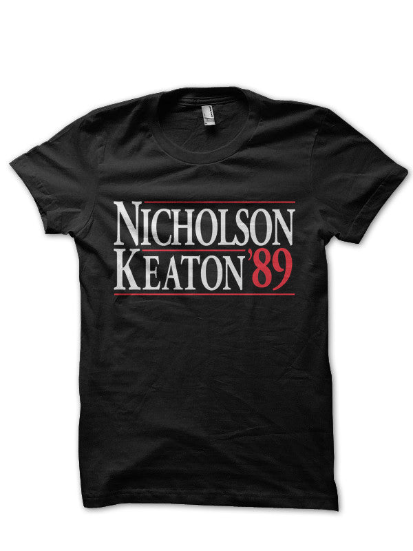 Jack Nicholson Michael Keaton Black T-Shirt