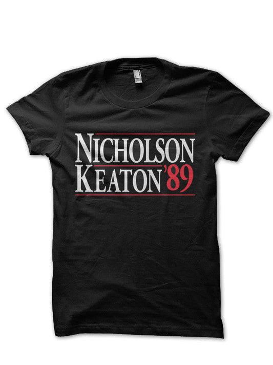 Jack Nicholson Michael Keaton Black T-Shirt