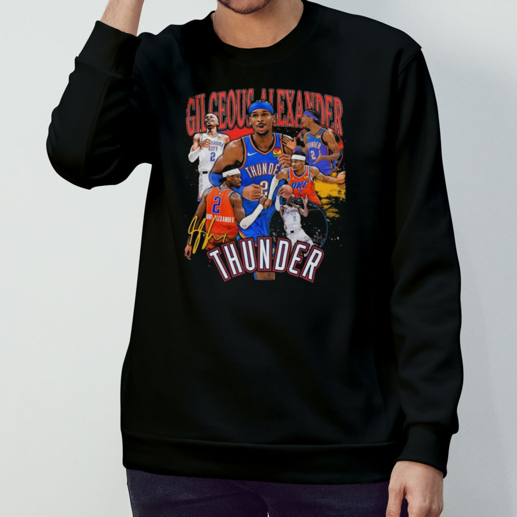 Jashai Gilgeous-alexander Oklahoma City Thunder Stadium Essentials Player Crossroads Signature 2024 T-shirt