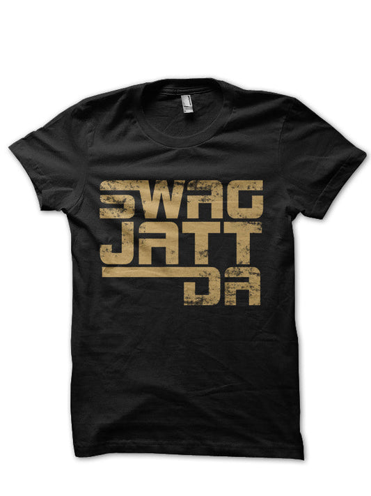Jatt Swag Black Tee