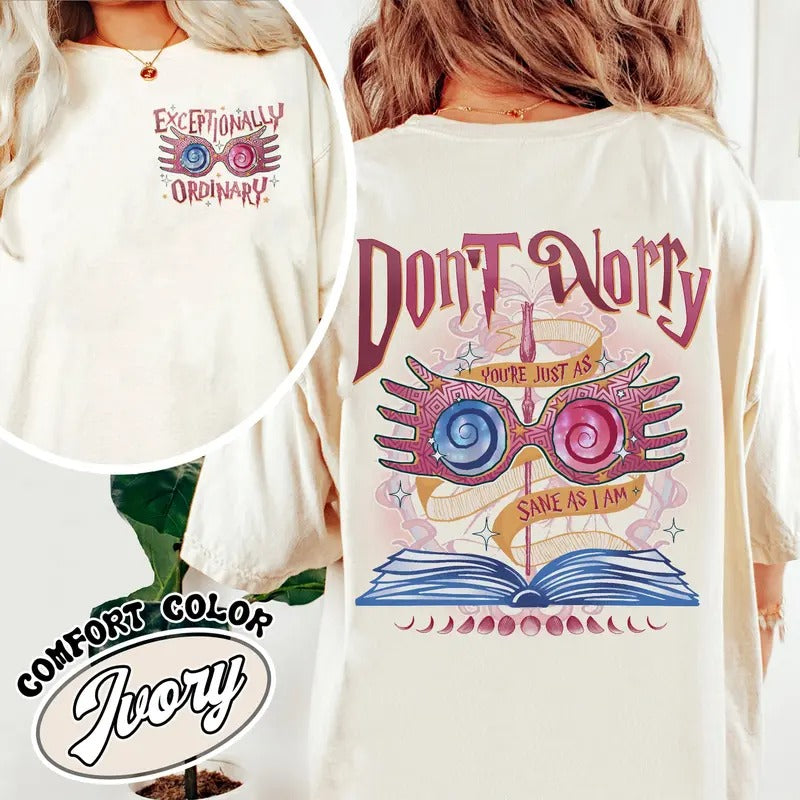 Just As Sane as I Am,Just As Sane as I Am Shirt,HP Inspired Shirts, HP Shirt,Wizard School Fandom,Wizard School Fandom Shirt,HP Fan Shirt