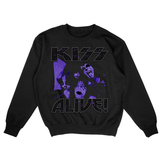 KISS Graphic Sweatshirt – Vintage Rock Band Pullover – Alive Rare Concert Streetwear for Music Fans