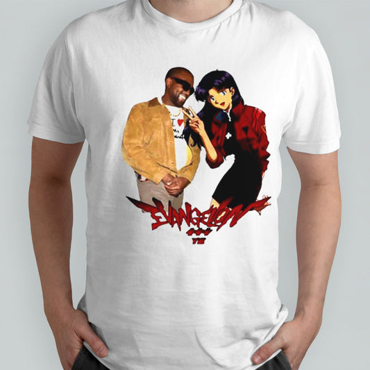 Kanywest Evangelion Misato X Ye shirt