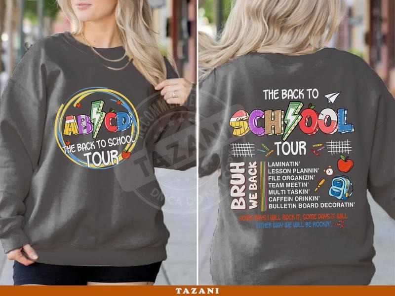 Kindergarten Teacher Shirt Abcd Back To School Tour Shirt First Day Of School Sweatshirt Gift For Teacher Thank You Teacher Gift Latarshia Grant