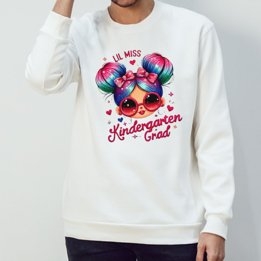 Lil Miss Kindergarten Grad Graduation Last Day Kindergarten Shirt