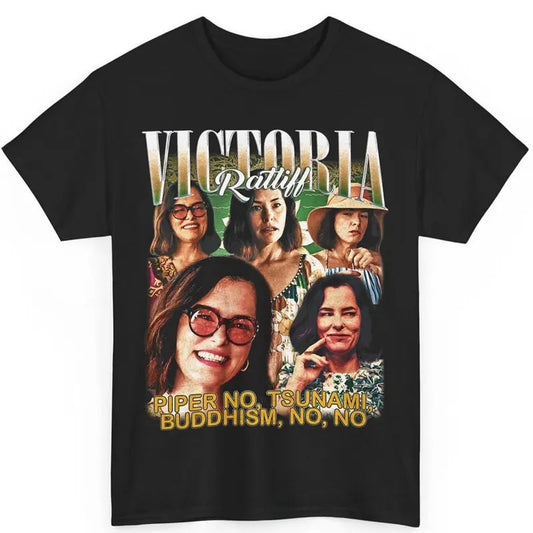 Lorazepam Victoria Ratliff Shirt, The White Lotus Parker Posey Homage Shirt, Victoria Piper no tsunami buddhism no nooo tee