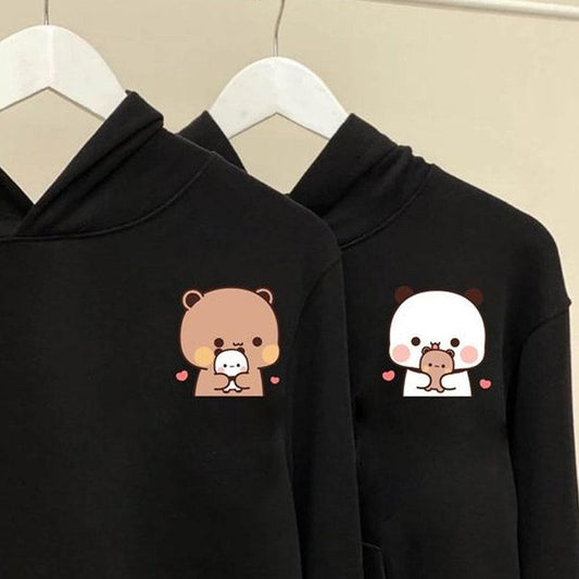 Milk and Mocha bears Couple Hoodie, Couple Hoodie  Anniversary  Couple Matching Clothes Hoodie and Sweater; T-shirt