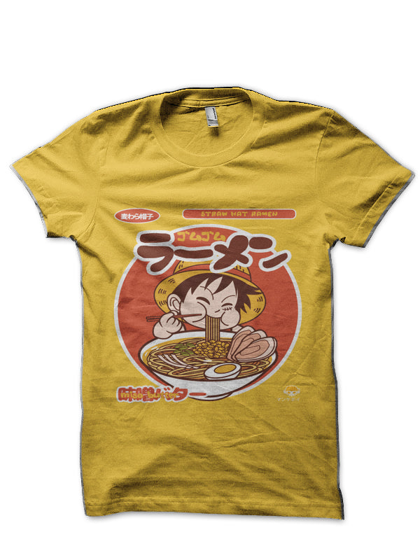 Mugiwara Ramen Yellow Half Sleeve T-Shirt