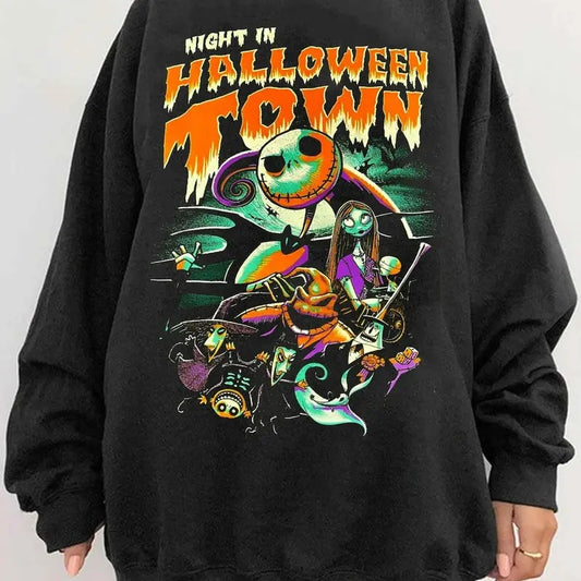 Nightmare Before Christmas Characters Comfort Colors Shirt, Night In Halloween Town, Jack Skellington Oogie Boogie Bash, Halloween Shirt, Funny Halloween Goose Shirt, Spooky Season Shirt, Gift For Halloween,