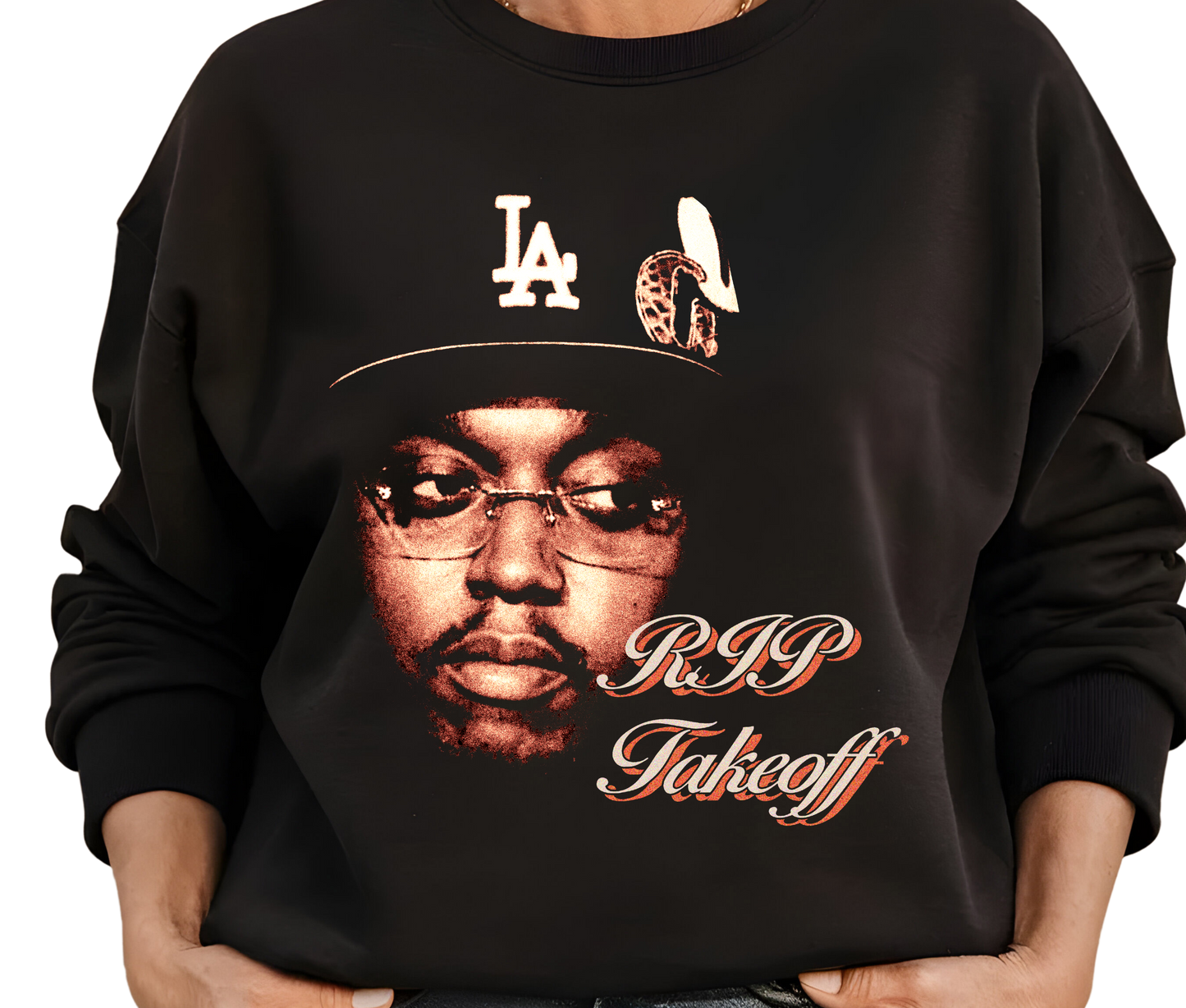 Takeoff Graphic Sweatshirt – RIP Tribute Pullover – Vintage Hip Hop Rap Shirt – Rare Music Fan Streetwear
