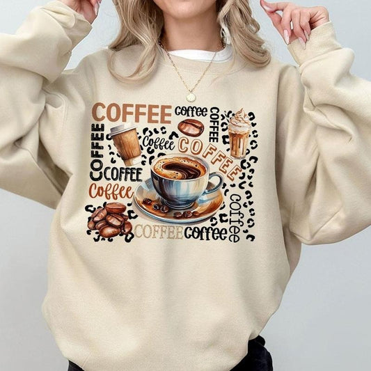 Retro Coffee T-shirt, Coffee Lover Sweatshirt, Funny Coffee Shirt, Teacher Coffee Shirt, Shirts For Women, Cute Tee For Her, Women's Tops, Gift For Her Casual Comfort