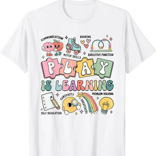 Retro Play Is Learning Kindergarten Teacher Team Women T-Shirt