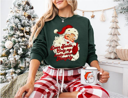 Retro Santa Christmas Sweatshirt, Bookish Christmas, Funny Xmas Sweater, Vintage Holiday Crewneck, Smut Reader, Romance Books, Unisex Trendy