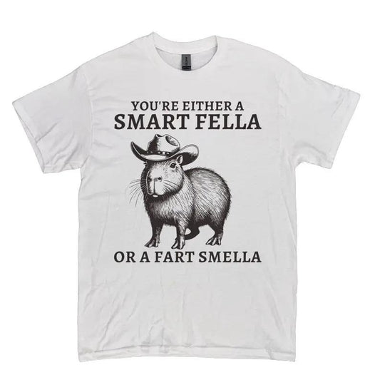 Retro Smart Fella Capybara 90s Tshirt, Funny Capybara Vintage T-shirt, Vintage 90s Shirt,Cute Shirt, Funny Gift Cotton Shortsleeve Top
