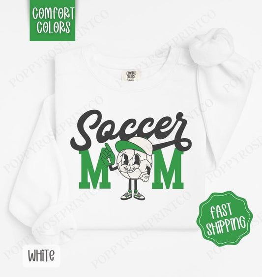 Retro Soccer Mom Comfort Colors Sweatshirt, Soccer Mom Women's Crewneck, Cute Soccer Mom Women's Sweater