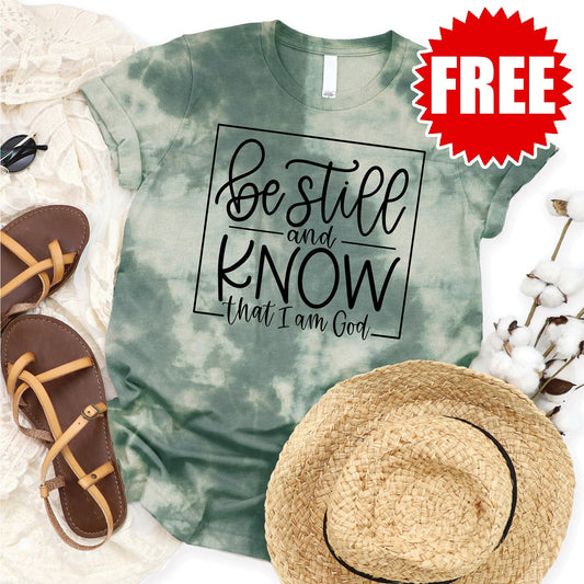 Be Still And Know Tee - Sapphirine Tie Dye - 0
