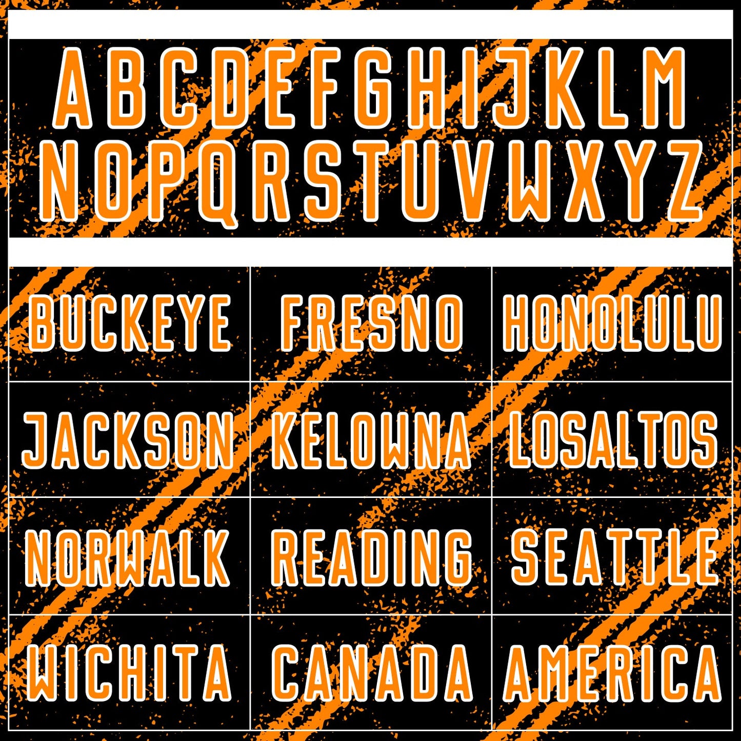 Custom Black Bay Orange-White Abstract Fragment Art Splash Sublimation Soccer Uniform Jersey