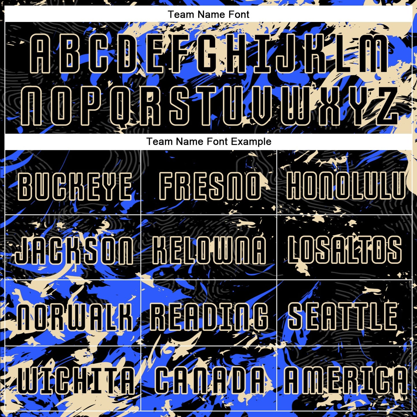 Custom Black Cream-Royal Fluid Art Splash Sublimation Soccer Uniform Jersey