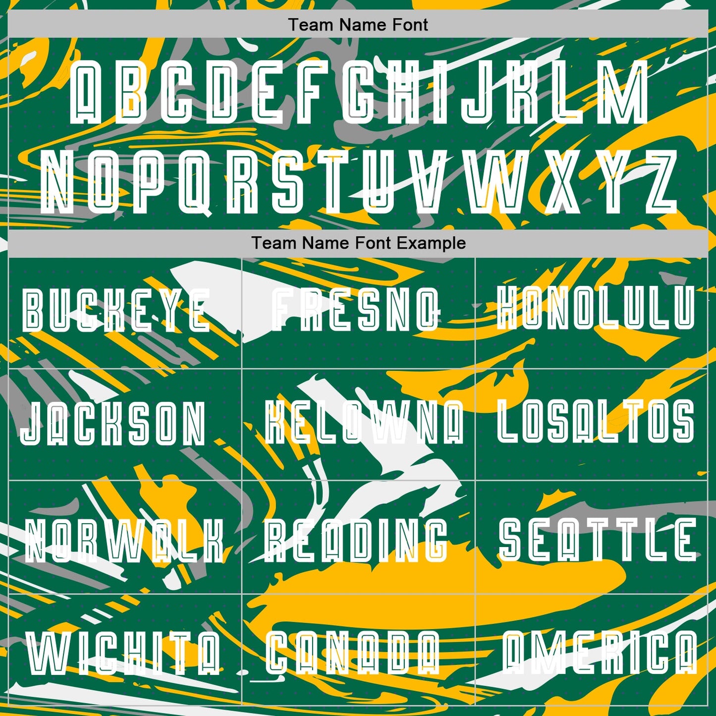 Custom Figure White Kelly Green-Gold Fluid Art Splash Sublimation Soccer Uniform Jersey