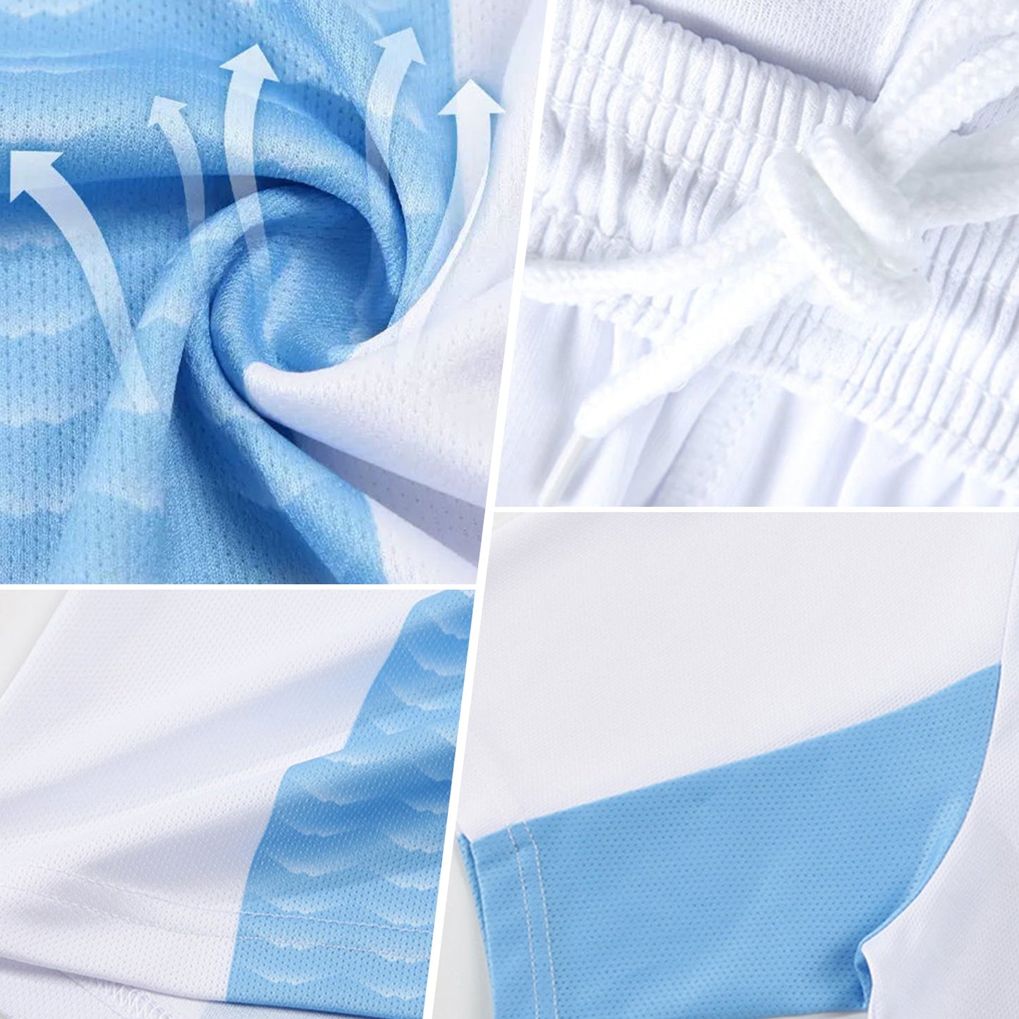 Custom Figure White Powder Blue-Pink Fluid Art Splash Sublimation Soccer Uniform Jersey