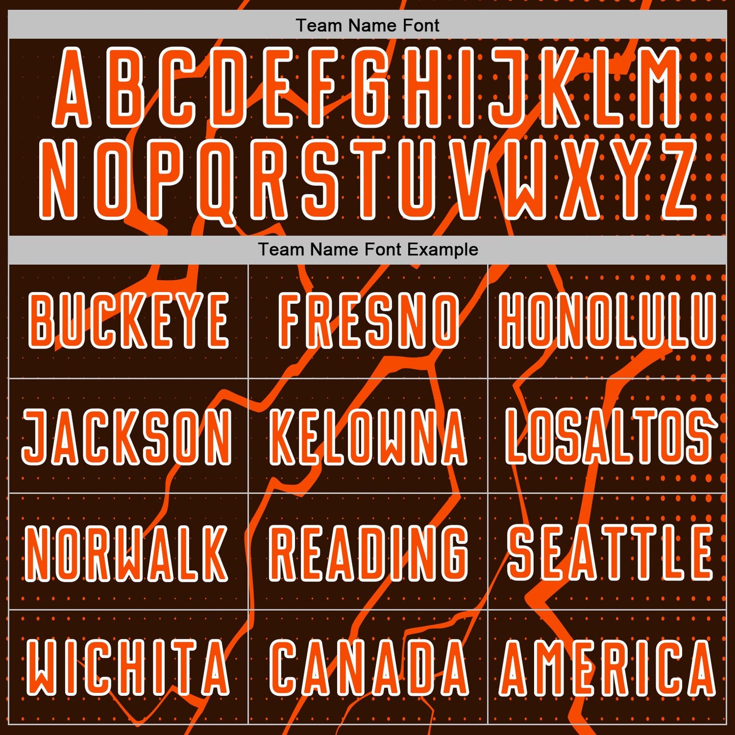 Custom Brown Orange-White Lightning Sports Sublimation Soccer Uniform Jersey