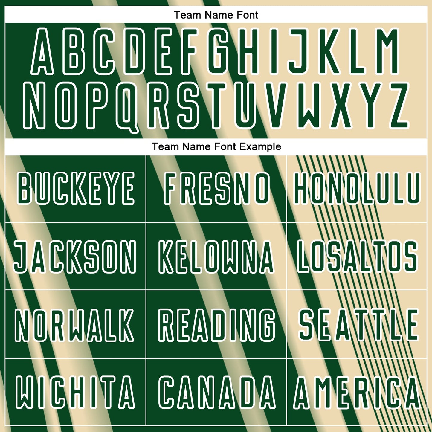 Custom Cream Green-White Lines Sports Sublimation Soccer Uniform Jersey